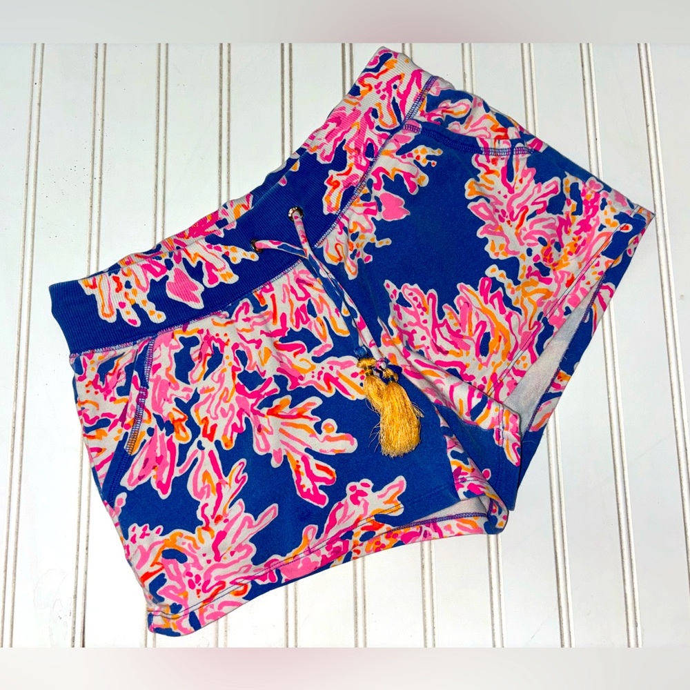 Lilly Pulitzer Yasmin electric blue pink shorts XS